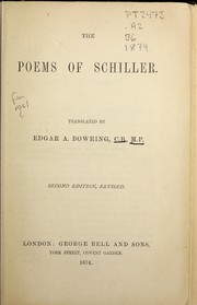 Cover of: The poems of Schiller