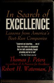 Cover of: In search of excellence