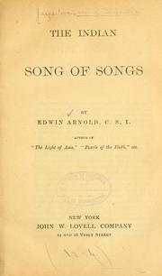 Cover of: The Indian Song of songs