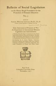 Cover of: Swiss internment of prisoners of war