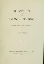 Cover of: Shooting and salmon fishing