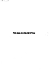 Cover of: The Red House Mystery