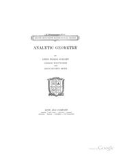 Cover image for Analytic Geometry