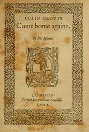 Cover of: Colin Clouts come home againe