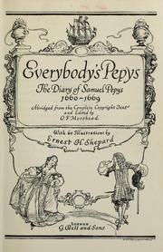 Cover of: Everybody's Pepys: the diary of Samuel Pepys, 1660-1669