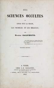 Cover of: Des sciences occultes