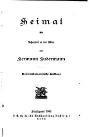 Cover of: Heimat: schauspiel in vier akten