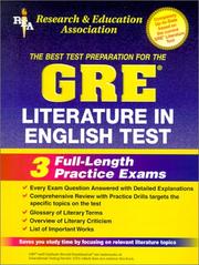 Cover of: The best test preparation for the GRE literature in English