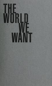 Cover of: The world we want