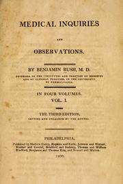 Cover of: Medical inquiries and observations