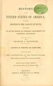 Cover of: A history of the United States of America