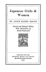 Cover of: Japanese girls and women