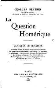 Cover image for Question Homérique