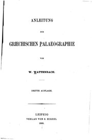 Cover of: Anleitung zur griechischen Palaeographie