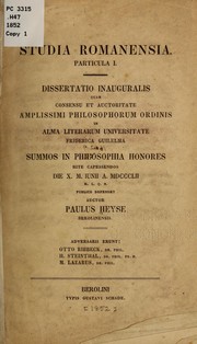 Cover of: Studia romanensia