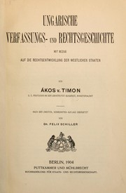 Cover image for Ungarische Verfassungs- Und Rechtsgeschichte