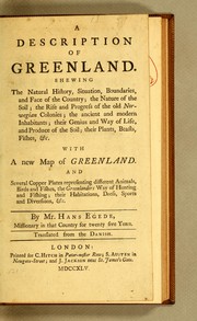 Cover of: A description of Greenland