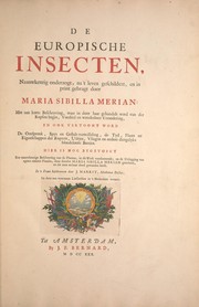 Cover of: De Europischen insecten
