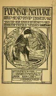 Cover of: Poems of nature