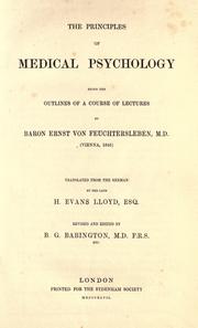 Cover of: Lehrbuch der ärztlichen Seelenkunde.