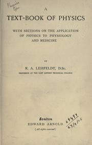Cover of: Text-book of physics