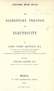 Cover of: An elementary treatise on electricity