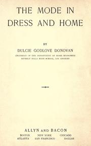 Cover of: The mode in dress and home