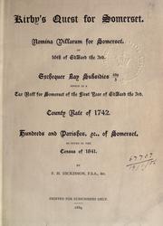 Cover of: [Publications] - Somerset Record Society