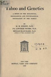 Cover of: Taboo and genetics