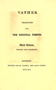 Cover of: Vathek