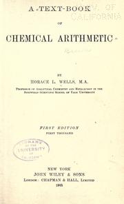 Cover of: A text-book of chemical arithmetic