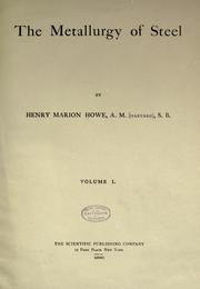 Cover of: The metallurgy of steel