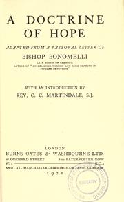 Cover of: A doctrine of hope