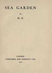 Cover of: Sea garden