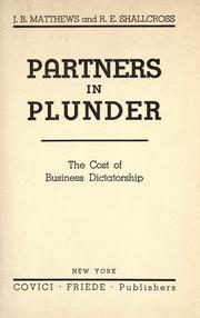 Cover of: Partners in plunder