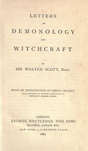 Cover of: Letters on demonology and witchcraft: addressed to J.G. Lockhart, esq.