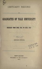 Cover image for Obituary Record of the Graduates of the Undergraduate Schools, Deceased 1860-70--1950/51