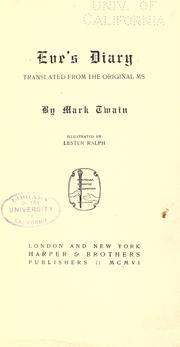 Cover of: Eve's Diary