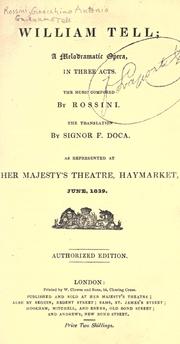 Cover of: Guillaume Tell