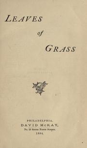 Cover of: Leaves of Grass