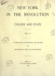 Cover of: New York in the Revolution as colony and state