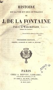 Cover of: Histoire de la vie et des ouvrages de J. de La Fontaine