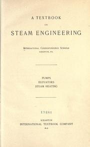 Cover of: A textbook on steam engineering..