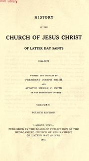 Cover of: History of the Church of Jesus Christ of Latter day saints, 1805-1890