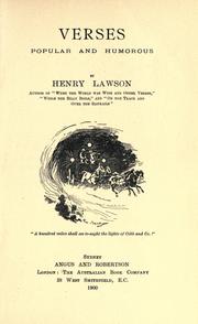 Cover of: Verses popular and humorous