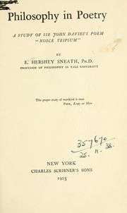 Cover of: Philosophy in poetry