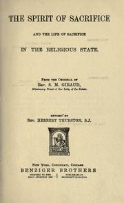 Cover of: The spirit of sacrifice