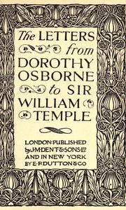 Cover of: The letters from Dorothy Osborne to Sir William Temple