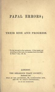 Cover of: Papal errors