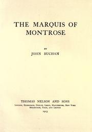 Cover of: The Marquis of Montrose